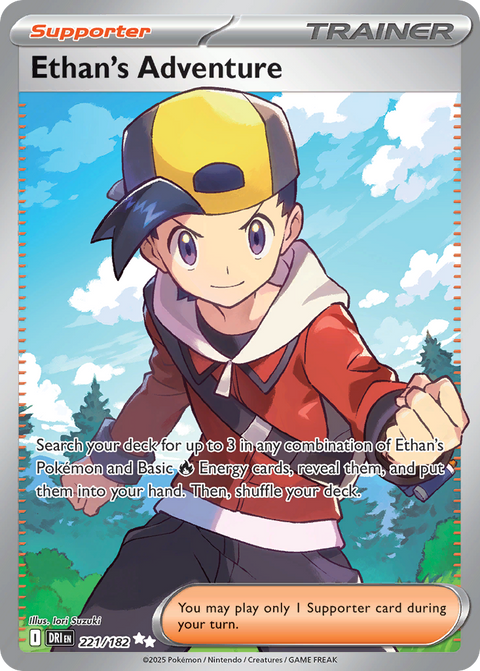 Ethan's Adventure 221 Destined Rivals Pokémon card