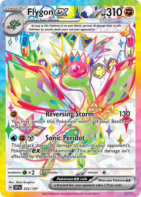 Flygon ex 222 Surging Sparks Pokémon card