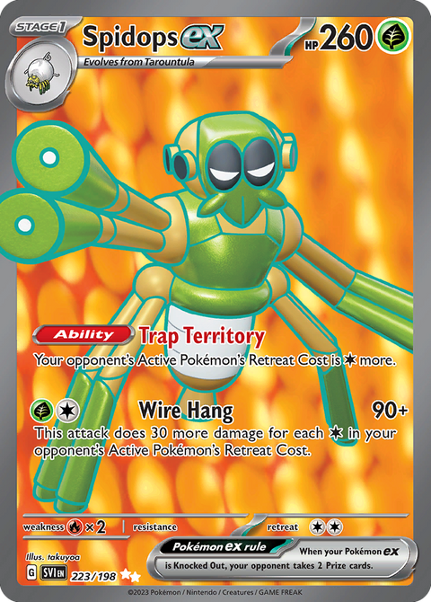 Spidops ex 223 Scarlet & Violet Pokémon card