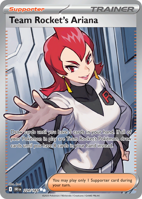 Team Rocket's Ariana 224 Destined Rivals Pokémon card