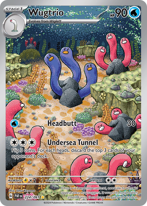 Wugtrio 224 Paldean Fates Pokémon card