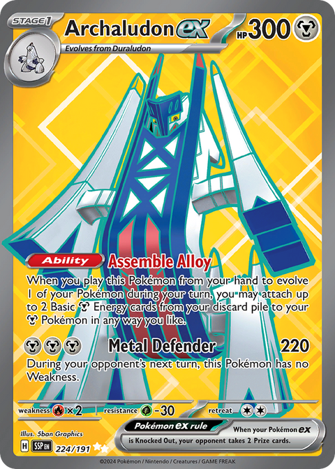 Archaludon ex 224 Surging Sparks Pokémon card