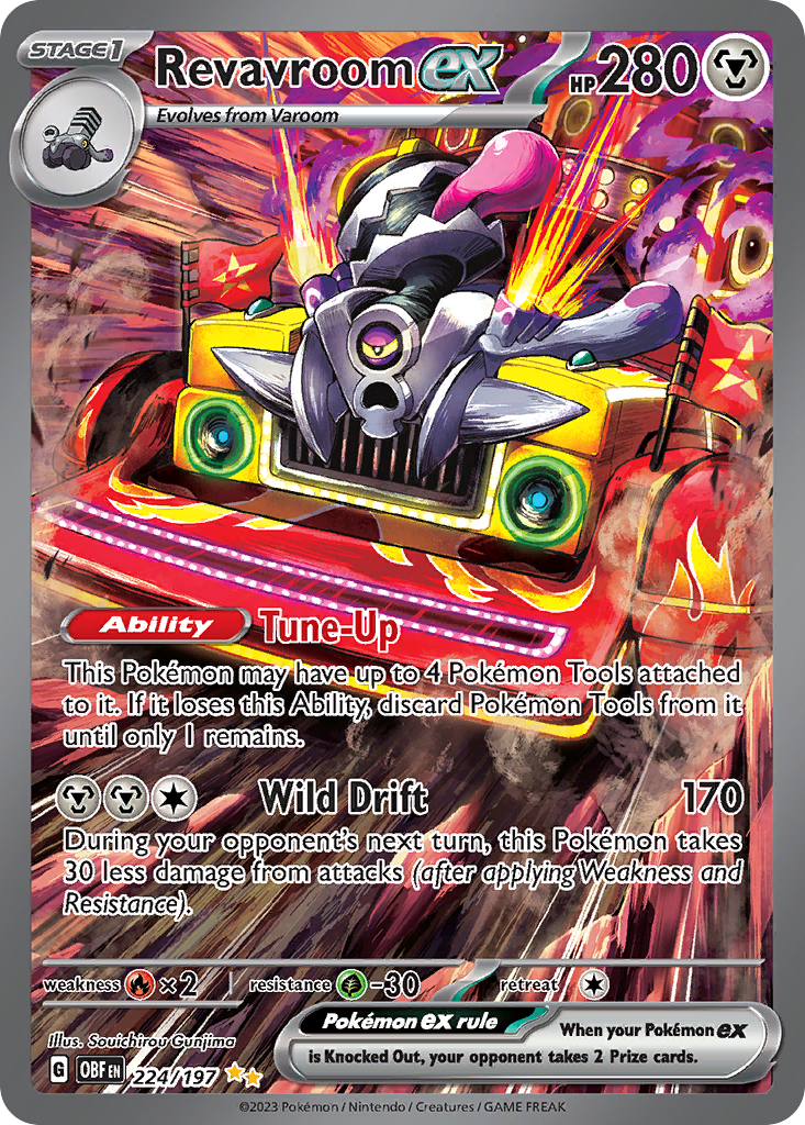 Revavroom ex 224 Obsidian Flames Pokémon card