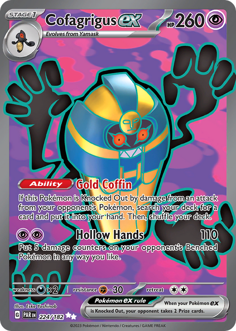 Cofagrigus ex 224 Paradox Rift Pokémon card