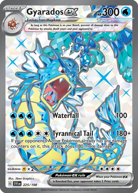Gyarados ex 225 Scarlet & Violet Pokémon card