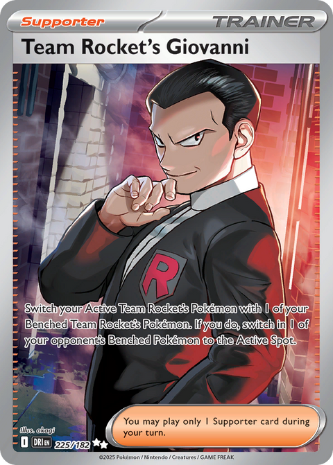 Team Rocket's Giovanni 225 Destined Rivals Pokémon card