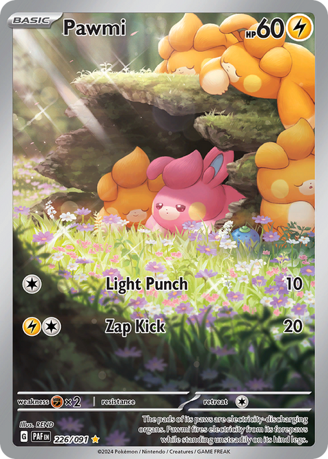Pawmi 226 Paldean Fates Pokémon card