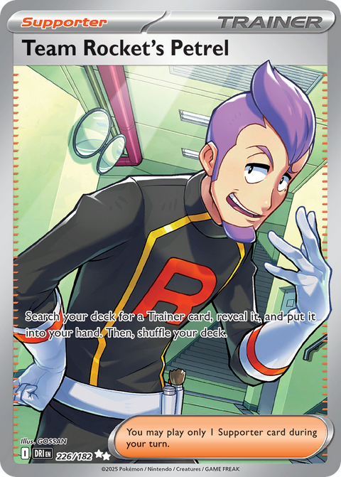 Team Rocket's Petrel 226 Destined Rivals Pokémon card