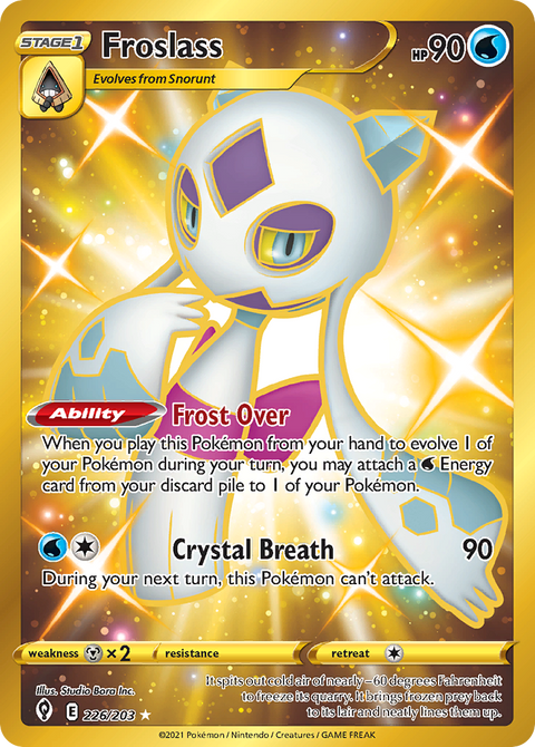 Froslass 226 Evolving Skies Pokémon card