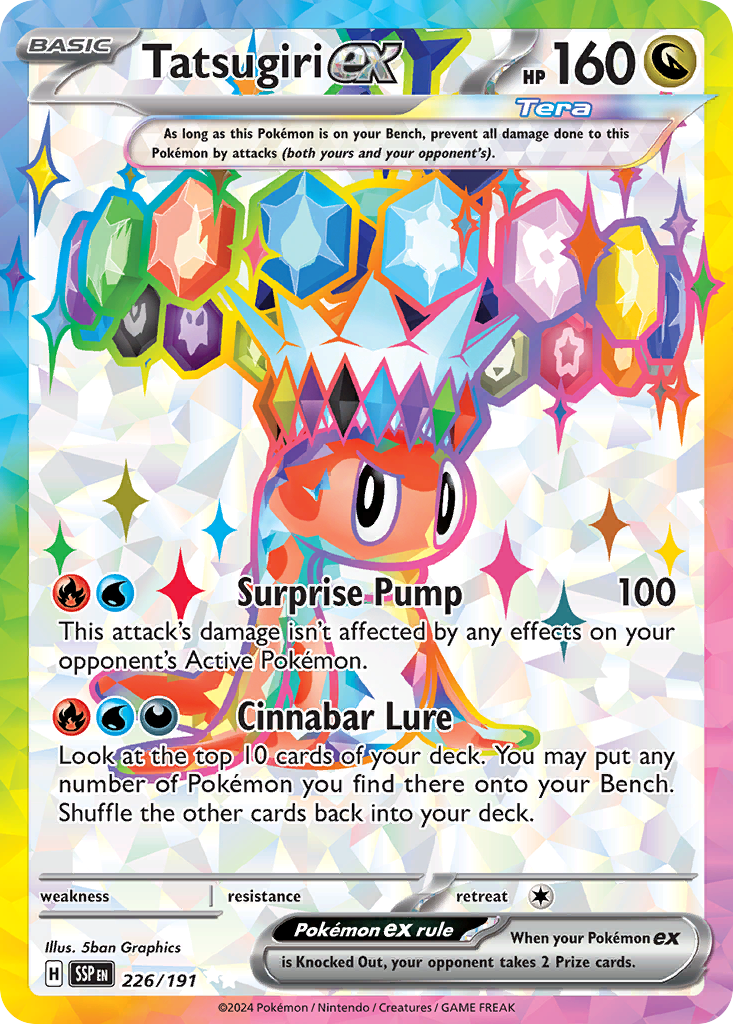 Tatsugiri ex 226 Surging Sparks Pokémon card