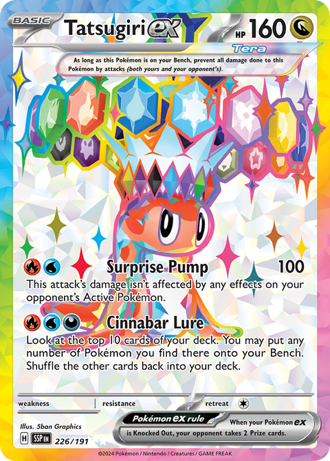 Tatsugiri ex 226 Surging Sparks Pokémon card