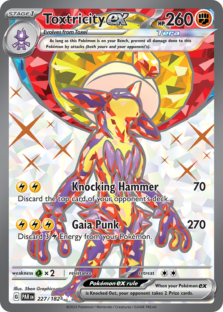 Toxtricity ex 227 Paradox Rift Pokémon card