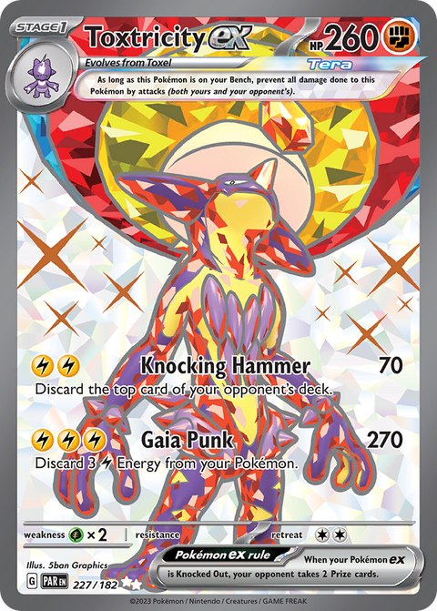 Toxtricity ex 227 Paradox Rift Pokémon card