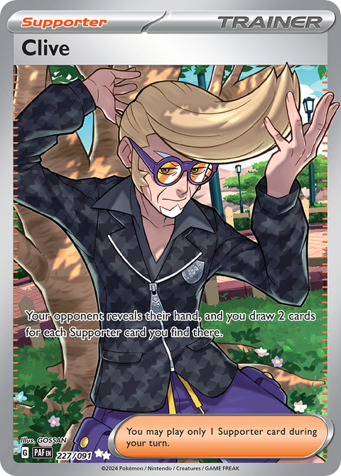 Clive 227 Paldean Fates Pokémon card