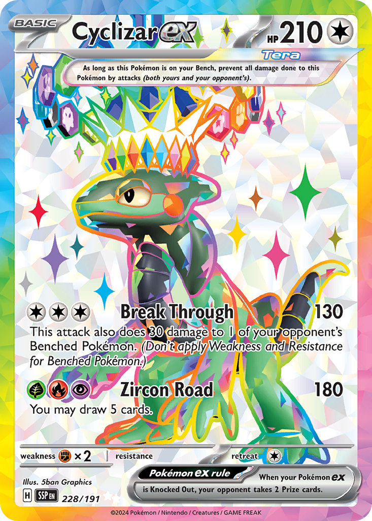Cyclizar ex 228 Surging Sparks Pokémon card
