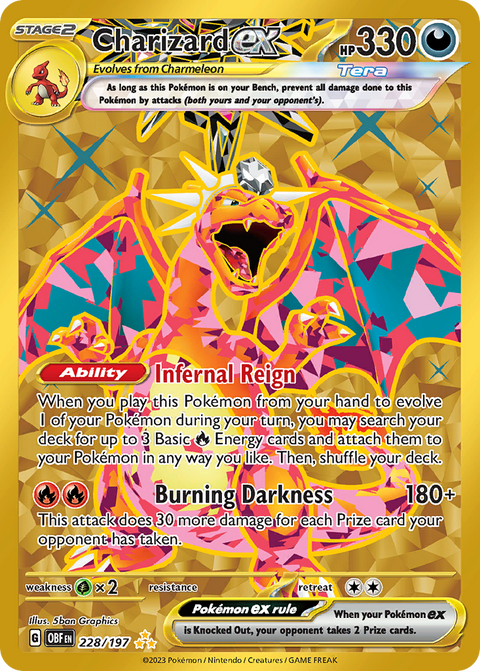 Charizard ex 228 Obsidian Flames Pokémon card