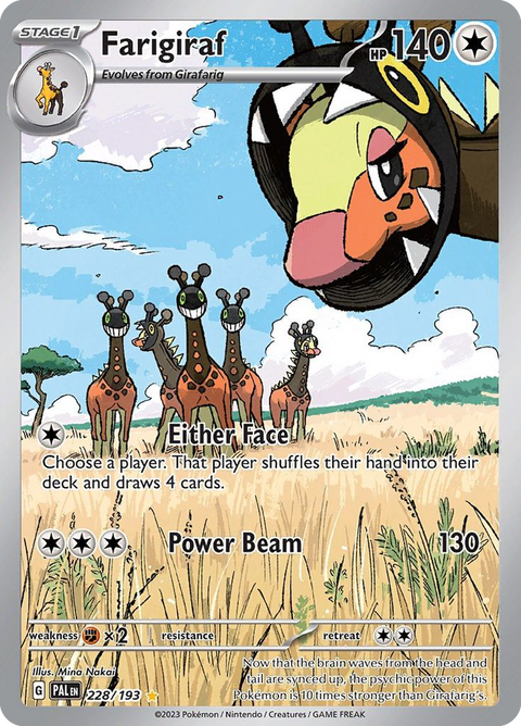 Farigiraf 228 Paldea Evolved Pokémon card