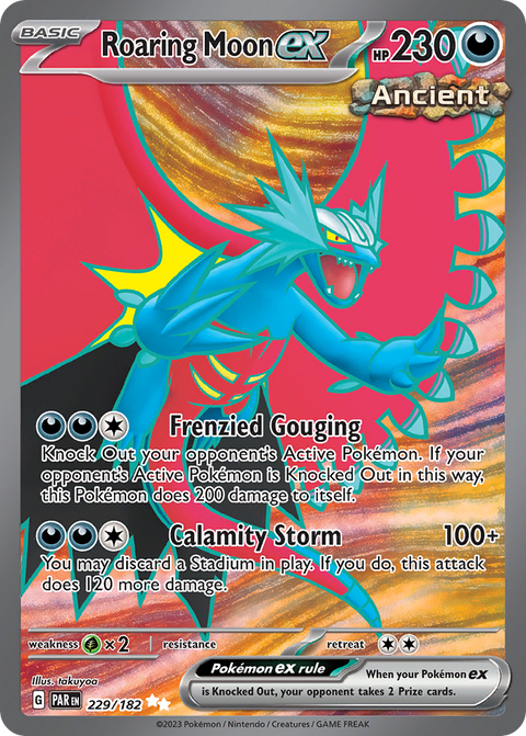 Roaring Moon ex 229 Paradox Rift Pokémon card
