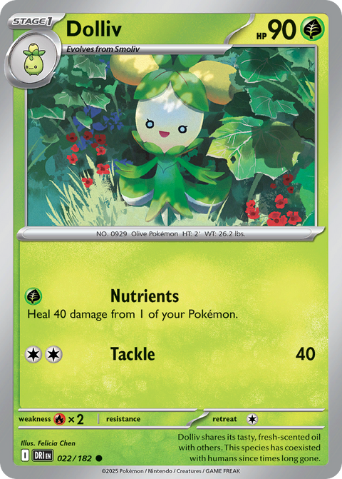 Dolliv 22 Destined Rivals Pokémon card