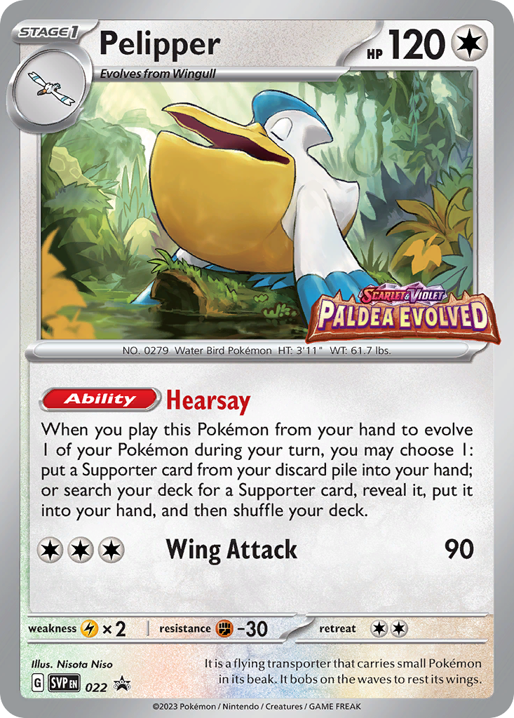 Pelipper 22 Scarlet & Violet Black Star Promos Pokémon card