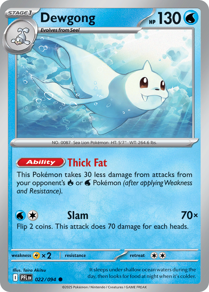 Dewgong 22 Phantasmal Flames Pokémon card