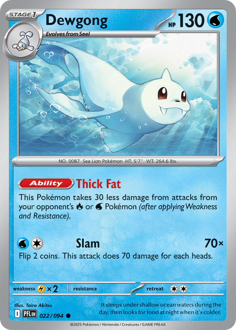 Dewgong 22 Phantasmal Flames Pokémon card