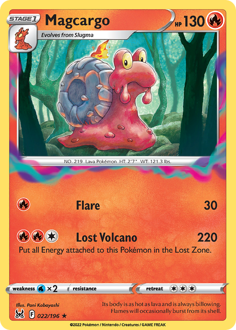 Magcargo 22 Lost Origin Pokémon card