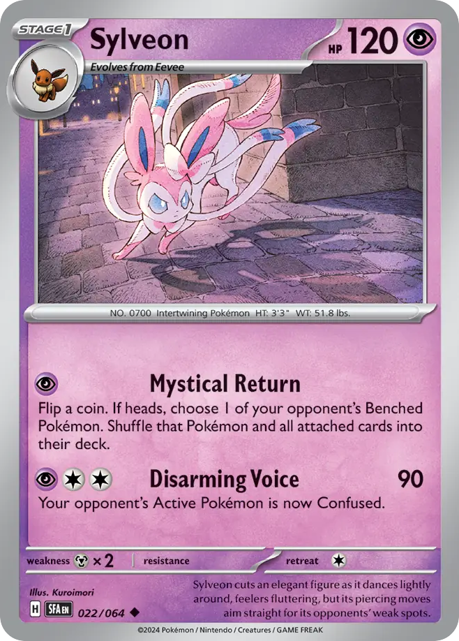 Sylveon 22 Shrouded Fable Pokémon card