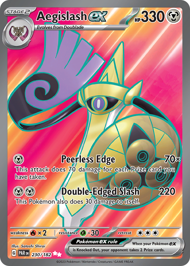 Aegislash ex 230 Paradox Rift Pokémon card