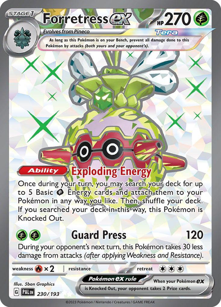 Forretress ex 230 Paldea Evolved Pokémon card
