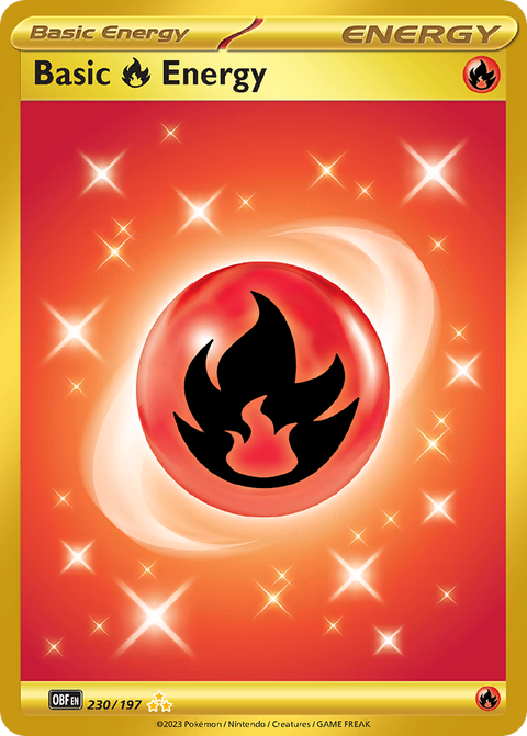 Basic Fire Energy 230 Obsidian Flames Pokémon card