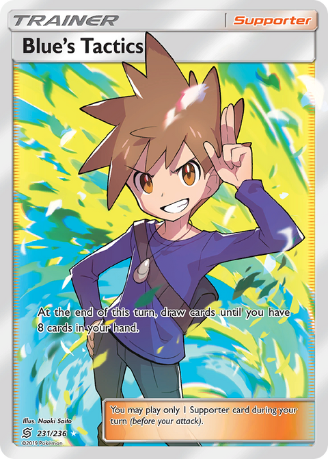 Blue's Tactics 231 Unified Minds Pokémon card