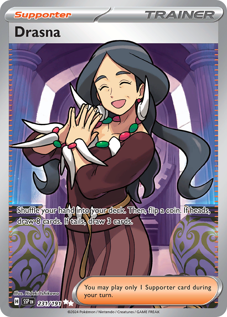 Drasna 231 Surging Sparks Pokémon card