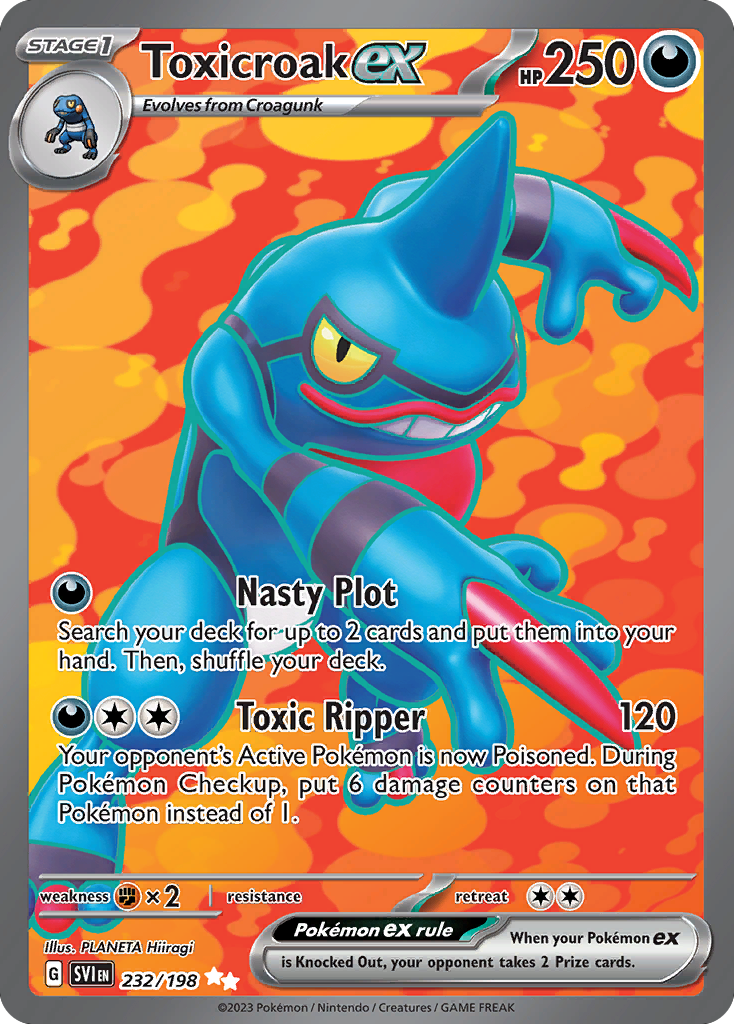 Toxicroak ex 232 Scarlet & Violet Pokémon card