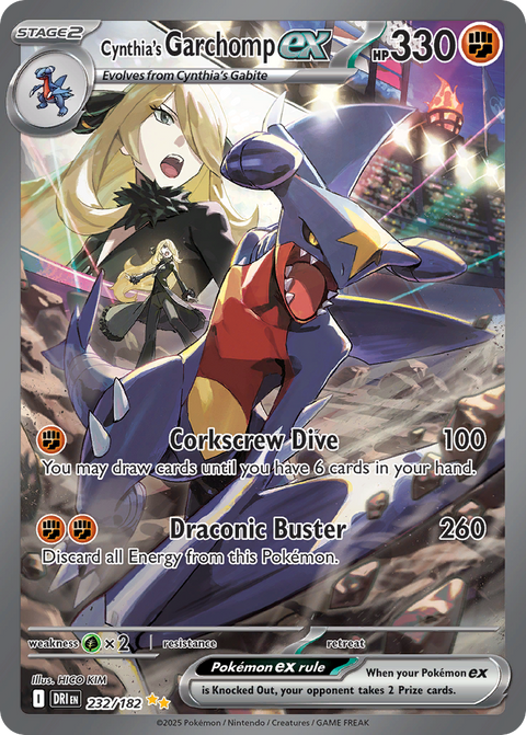 Cynthia's Garchomp ex 232 Destined Rivals Pokémon card