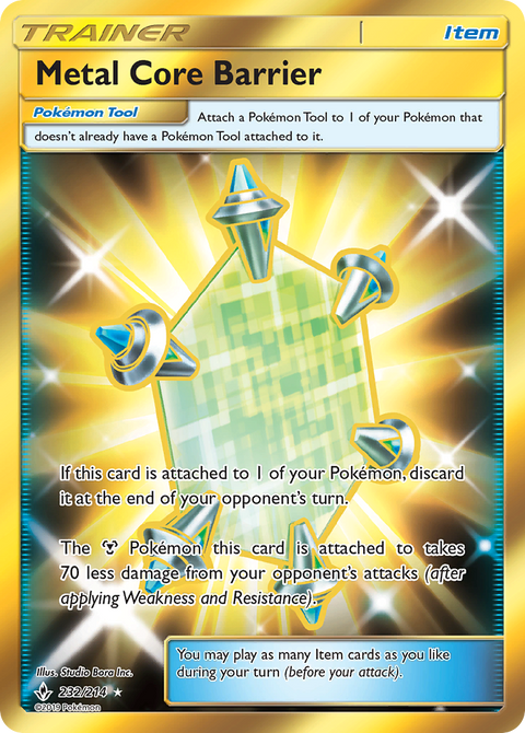 Metal Core Barrier 232 Unbroken Bonds Pokémon card