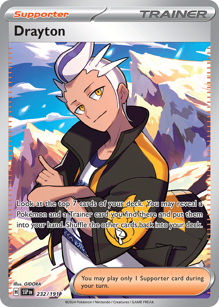 Drayton 232 Surging Sparks Pokémon card