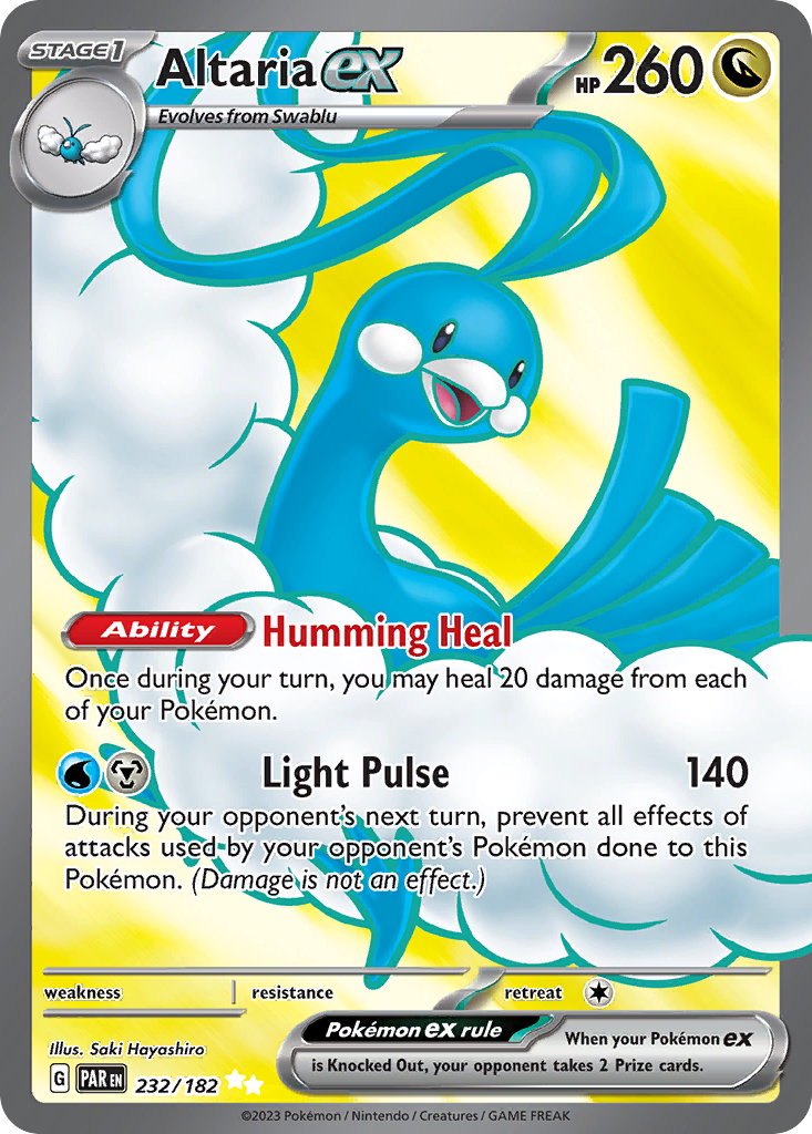 Altaria ex 232 Paradox Rift Pokémon card
