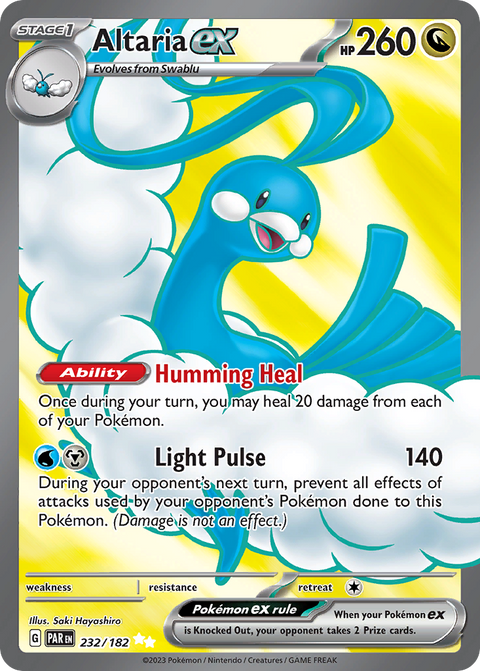 Altaria ex 232 Paradox Rift Pokémon card