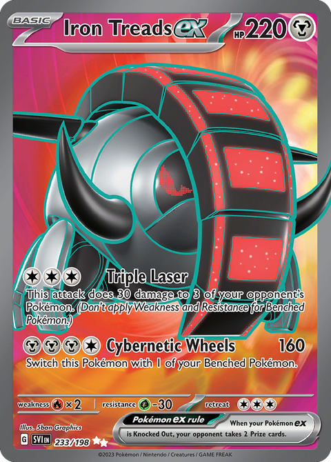 Iron Treads ex 233 Scarlet & Violet Pokémon card