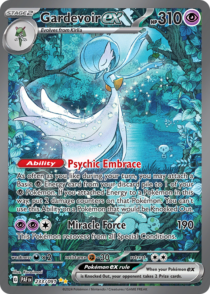 Gardevoir ex 233 Paldean Fates Pokémon card