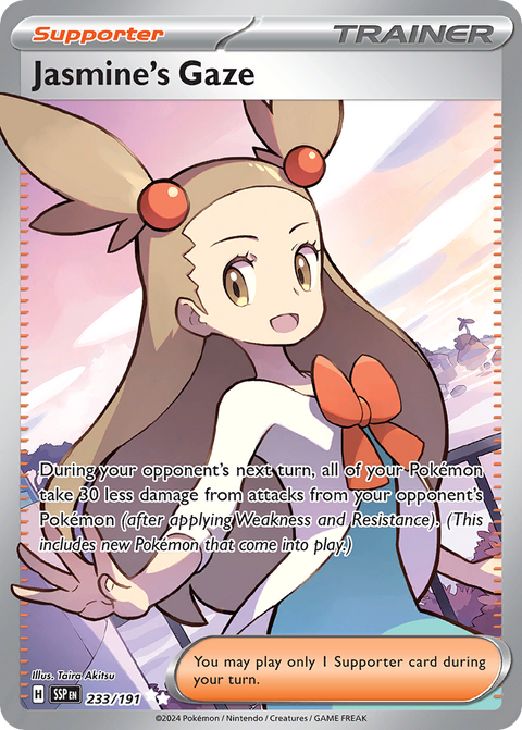 Jasmine's Gaze 233 Surging Sparks Pokémon card