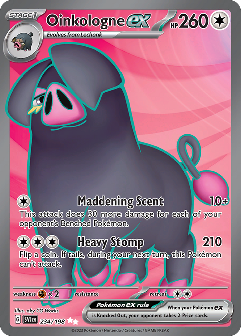 Oinkologne ex 234 Scarlet & Violet Pokémon card