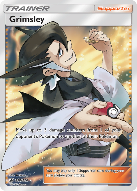 Grimsley 234 Unified Minds Pokémon card