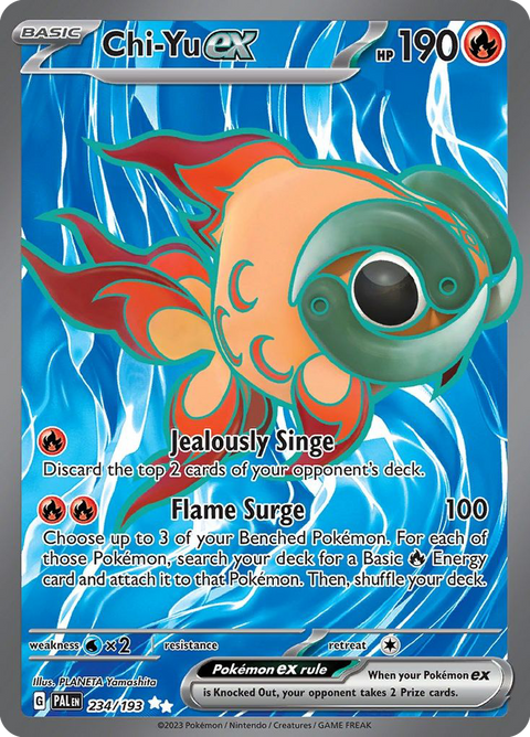 Chi-Yu ex 234 Paldea Evolved Pokémon card
