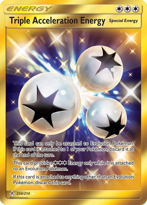 Triple Acceleration Energy 234 Unbroken Bonds Pokémon card