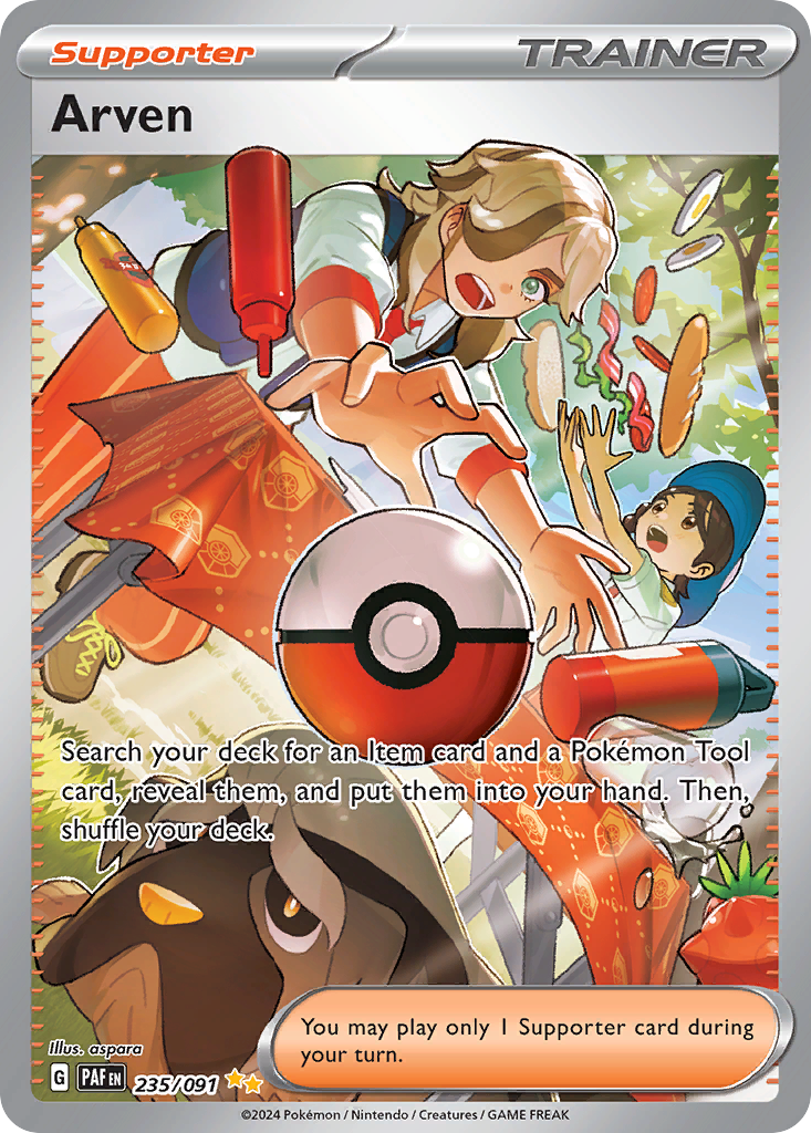 Arven 235 Paldean Fates Pokémon card