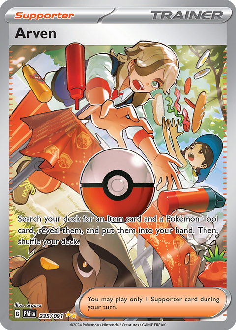 Arven 235 Paldean Fates Pokémon card