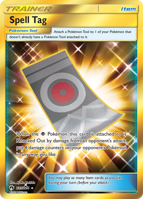 Spell Tag 235 Lost Thunder Pokémon card