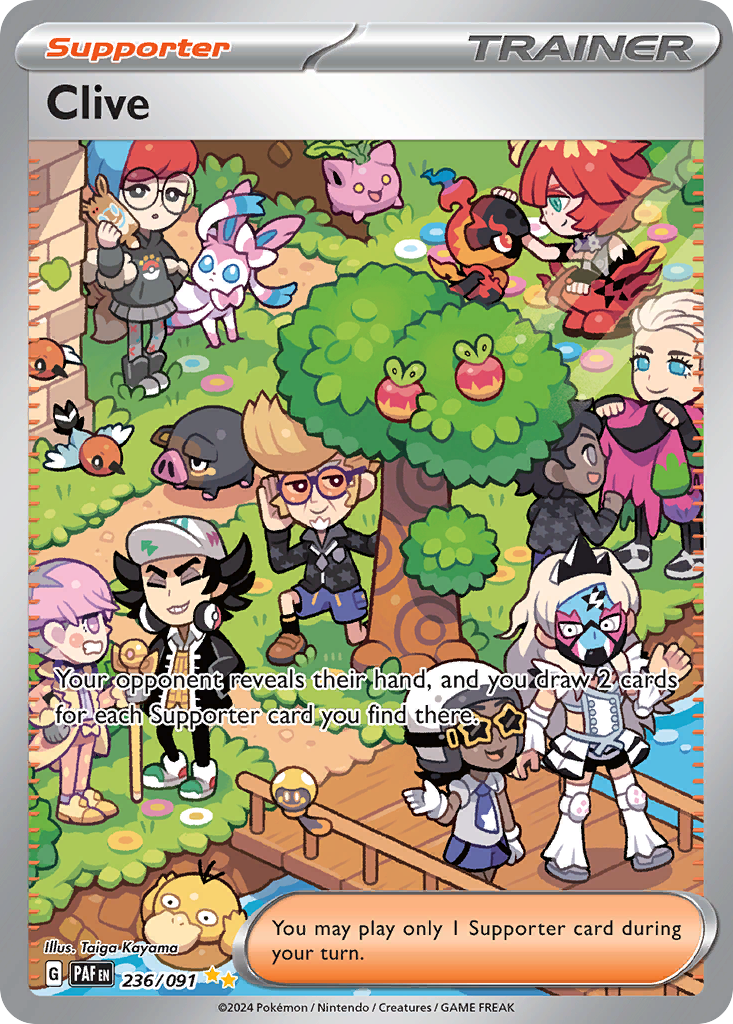 Clive 236 Paldean Fates Pokémon card